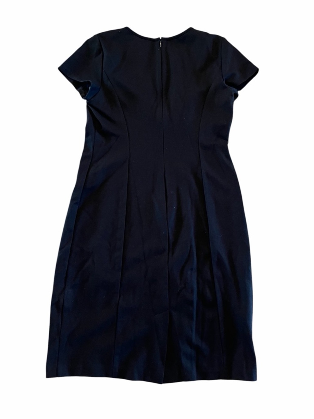 Talbots Little Black Dress Keyhole Cutout Sheath Ponte Knit Classic LBD Career 8 - Picture 5 of 8